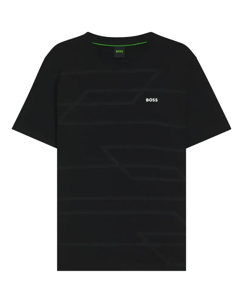 HUGO BOSS T-Shirt mit geometrischem Muster - Schwarz Schwarz
