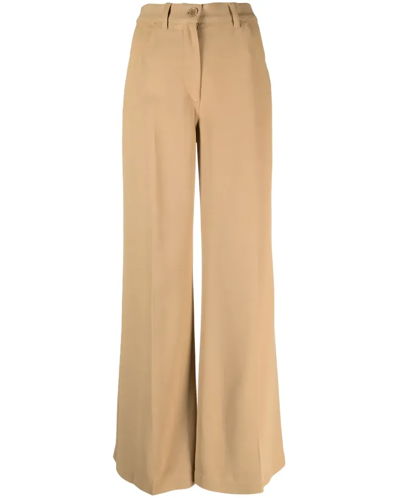 ASPESI Palazzohose mit hohem Bund - Braun Braun