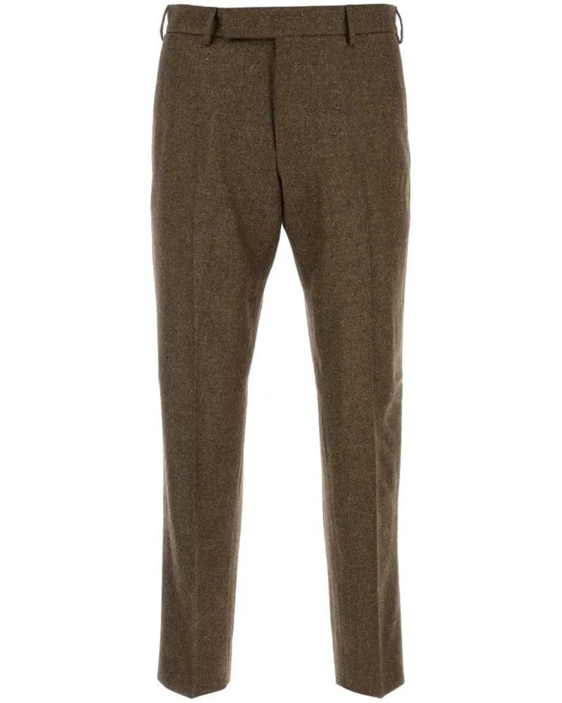 PT TORINO Tapered-Hose mit Bügelfalten - Braun Braun