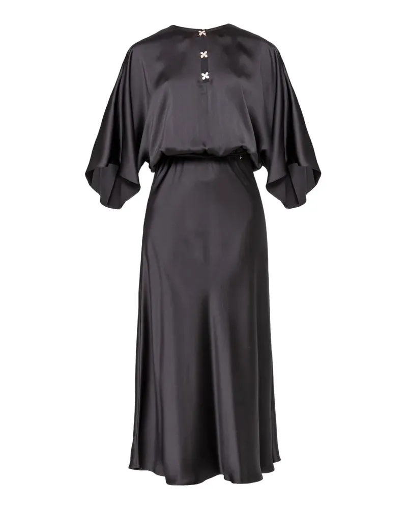 NISSA Midikleid aus Satin - Schwarz Schwarz