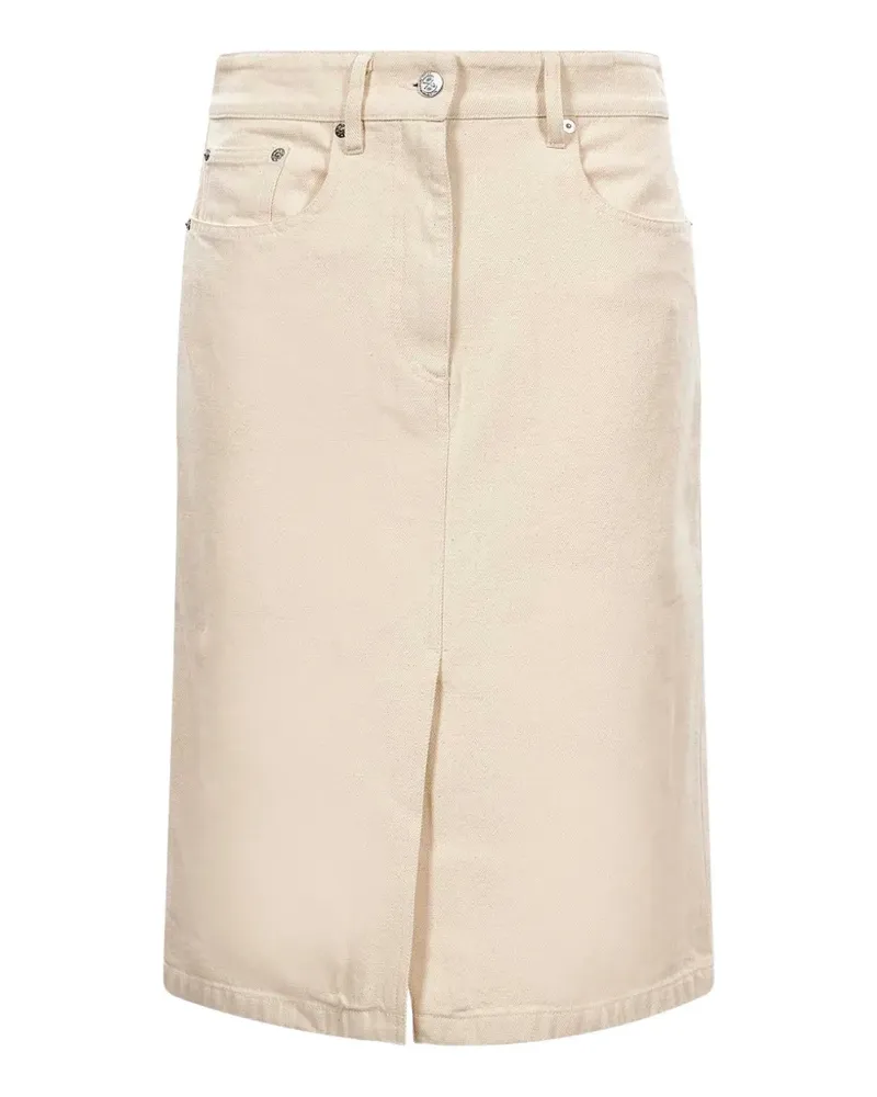 A.P.C. denim split skirt - Nude Nude