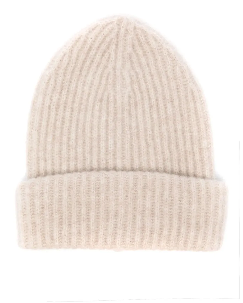 Roberto Collina Gerippte Beanie - Nude Nude
