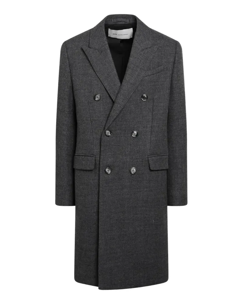 AMI Paris double-breasted coat - Grau Grau