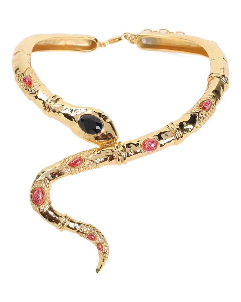 Roberto Cavalli Halskette mit Schlangenverzierung - Gold Gold