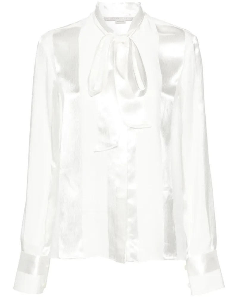 Stella McCartney Hemd mit Schleifenkragen - Weiß Weiß