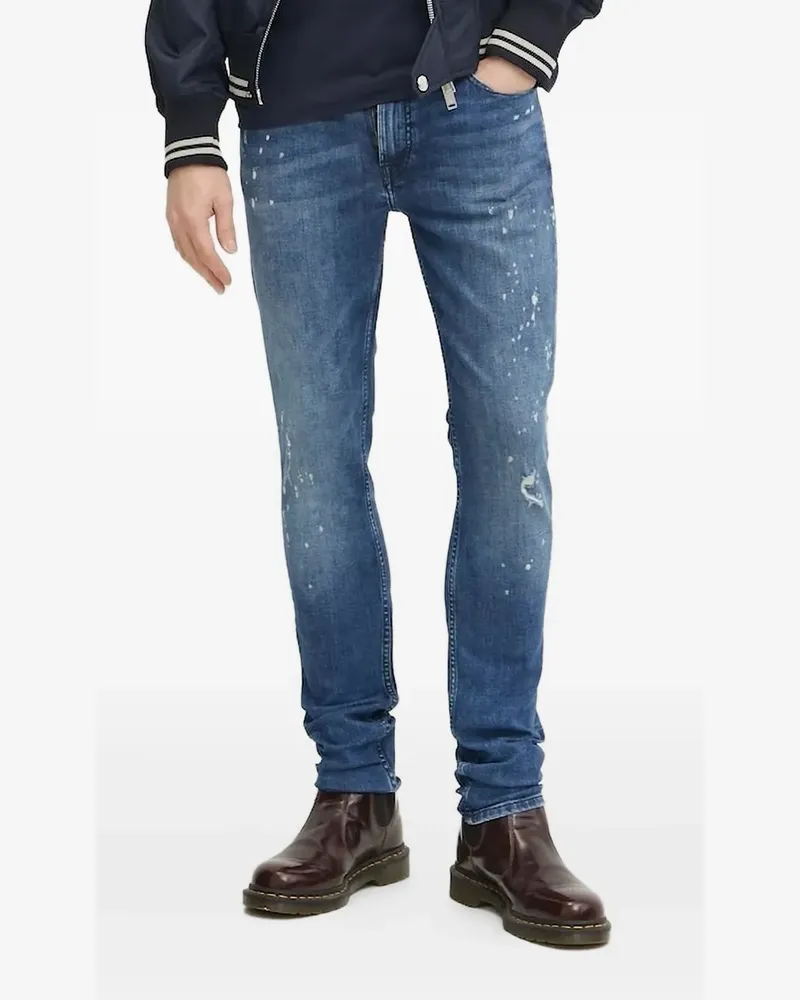 Karl Lagerfeld Jeans mit Farbklecksen - Blau Blau