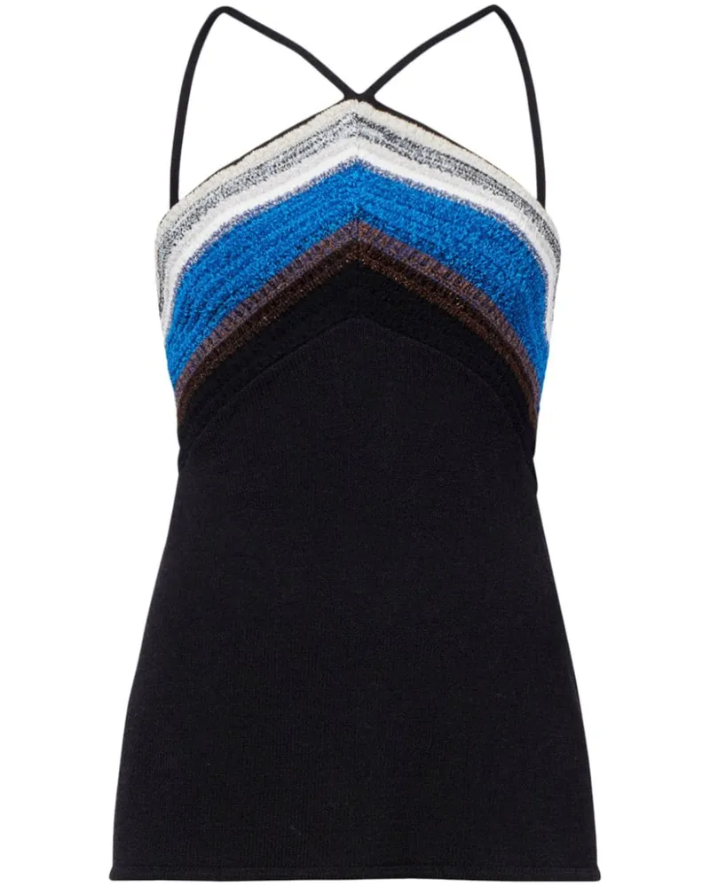 Proenza Schouler Bella Tanktop mit gehäkeltem Detail - Schwarz Schwarz