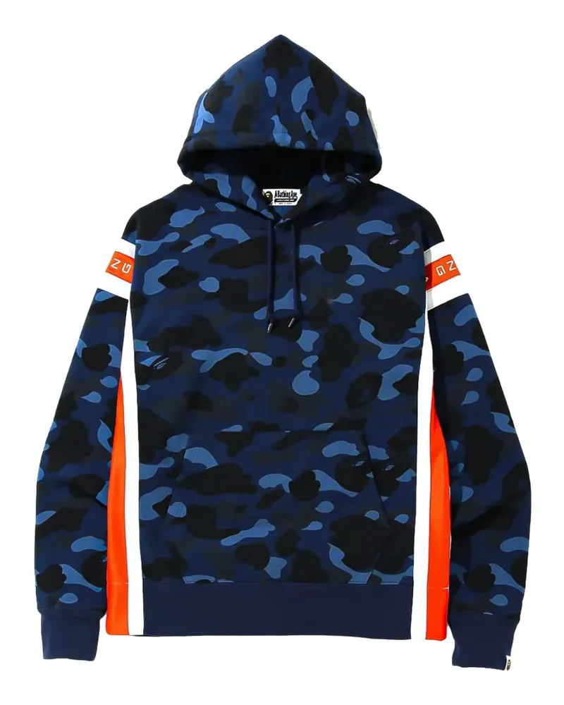BAPE Color Camo logo-tape hoodie - Blau Blau