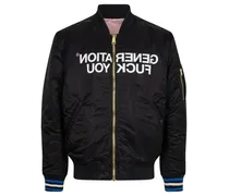 Wendbare 'MA-1' Jacke - Schwarz