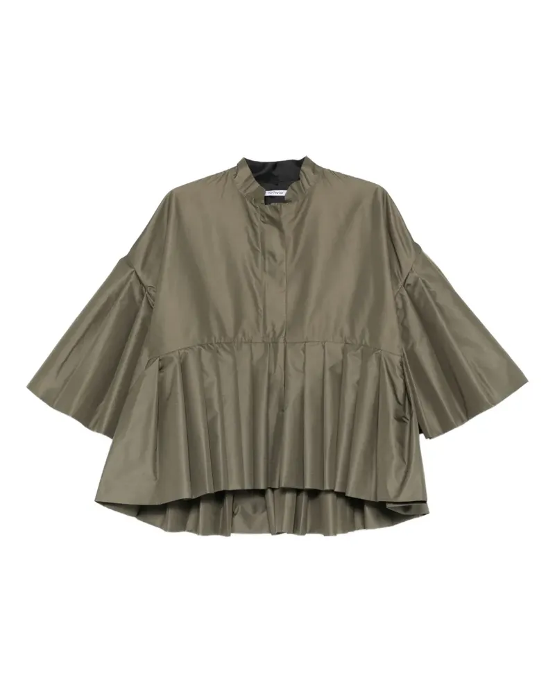 Parlor pleated-detail jacket - Grün Grün