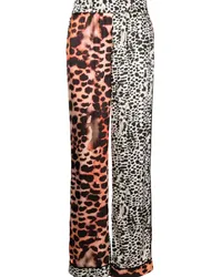 Roberto Cavalli Hose mit Leoparden-Print Nude