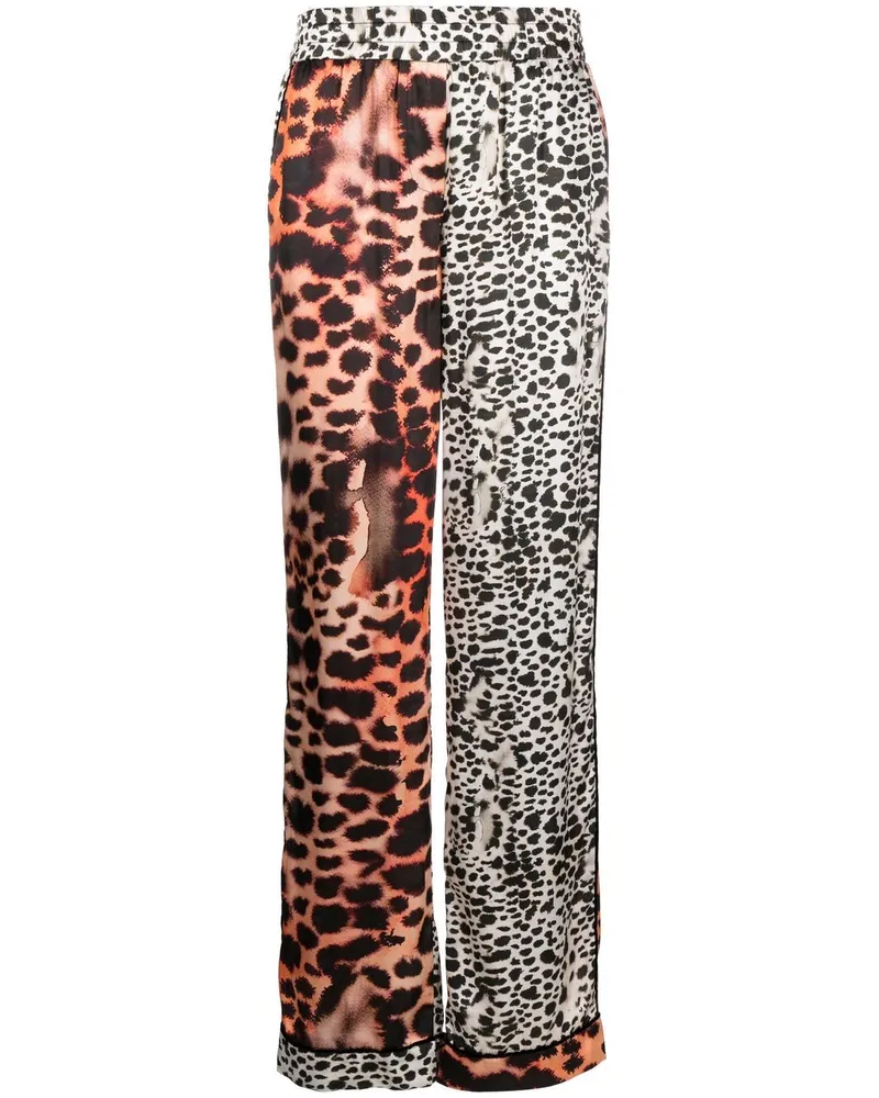 Roberto Cavalli Hose mit Leoparden-Print Nude