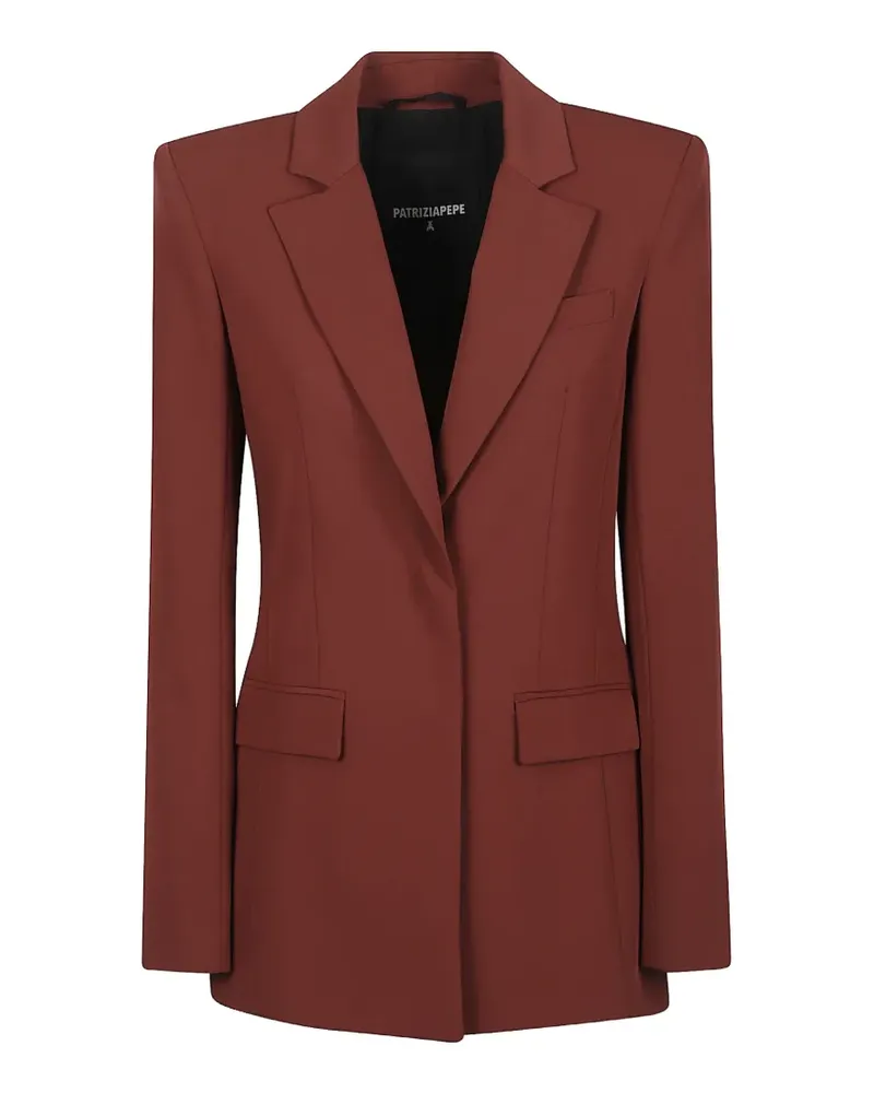Patrizia Pepe flap-pocket tailored blazer - Braun Braun