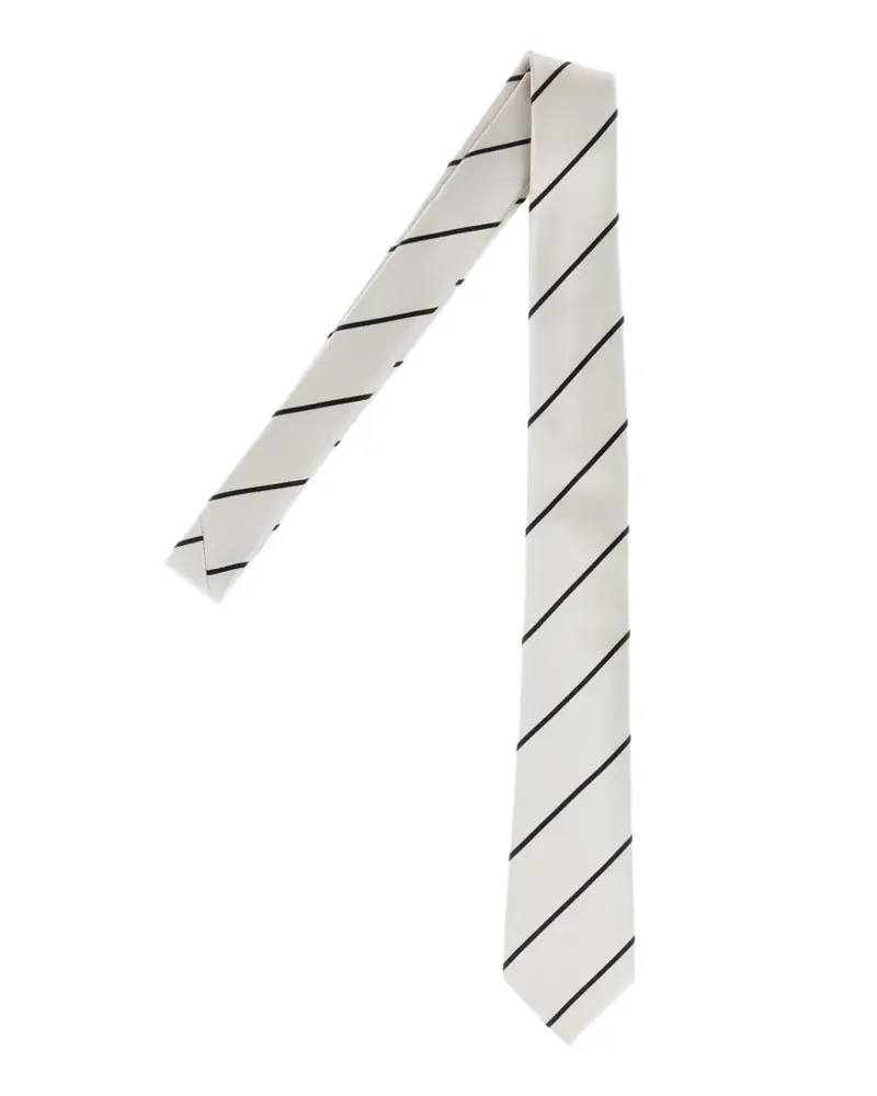 Tom Ford Simply Regimental Seidenkrawatte - Silber Silber