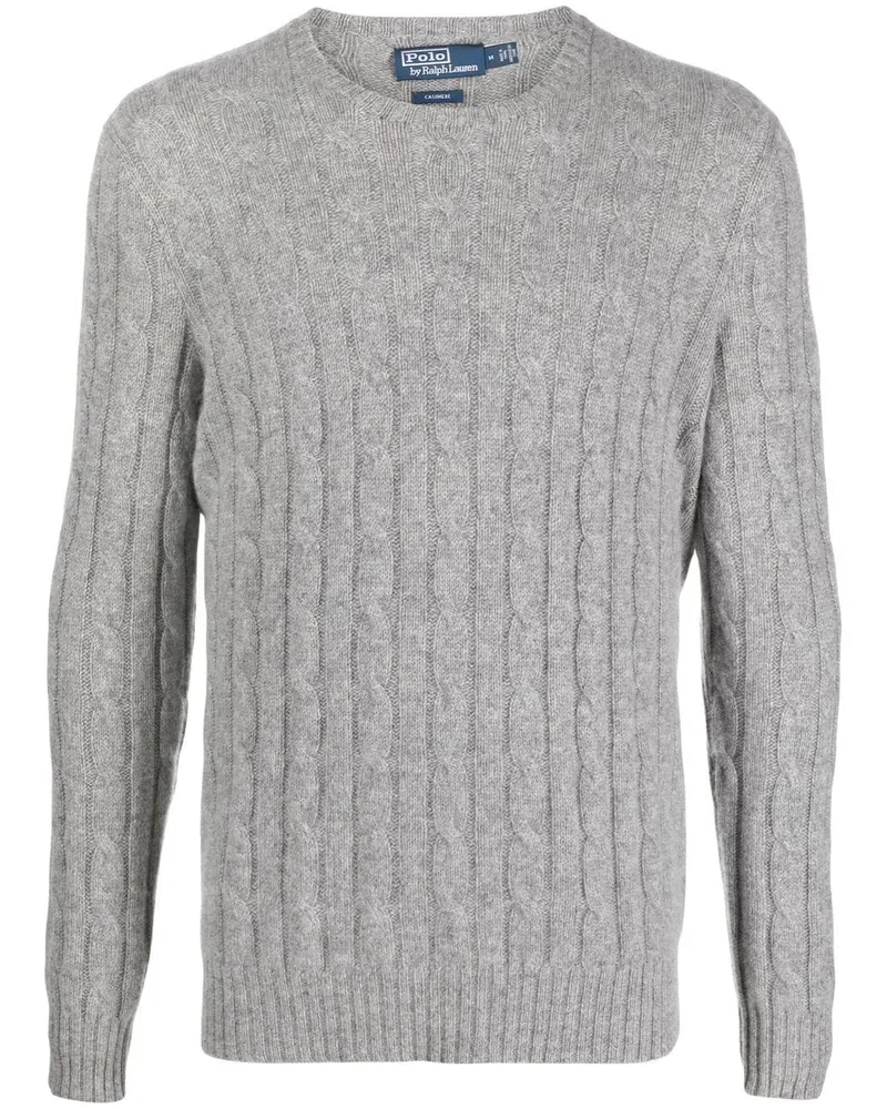 Ralph Lauren Kaschmirpullover mit Zopfmuster - Grau Grau