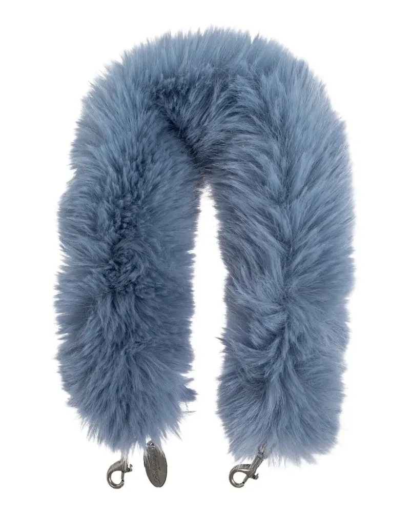 Balenciaga Taschenriemen aus Faux Fur - Blau Blau