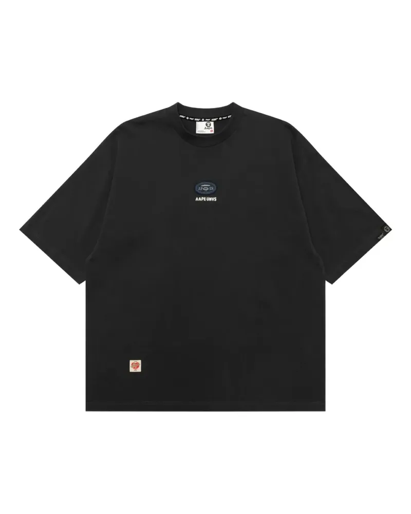 BAPE logo-print cotton T-shirt - Schwarz Schwarz