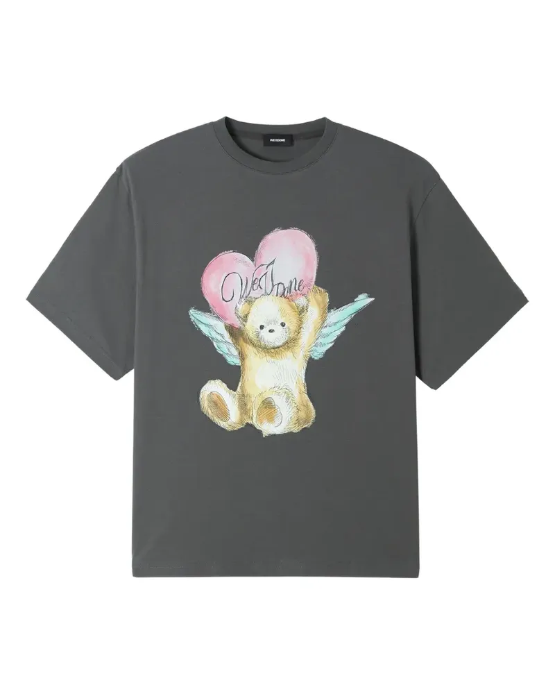 WE 11 DONE T-Shirt mit Bären-Motiv - Grau Grau