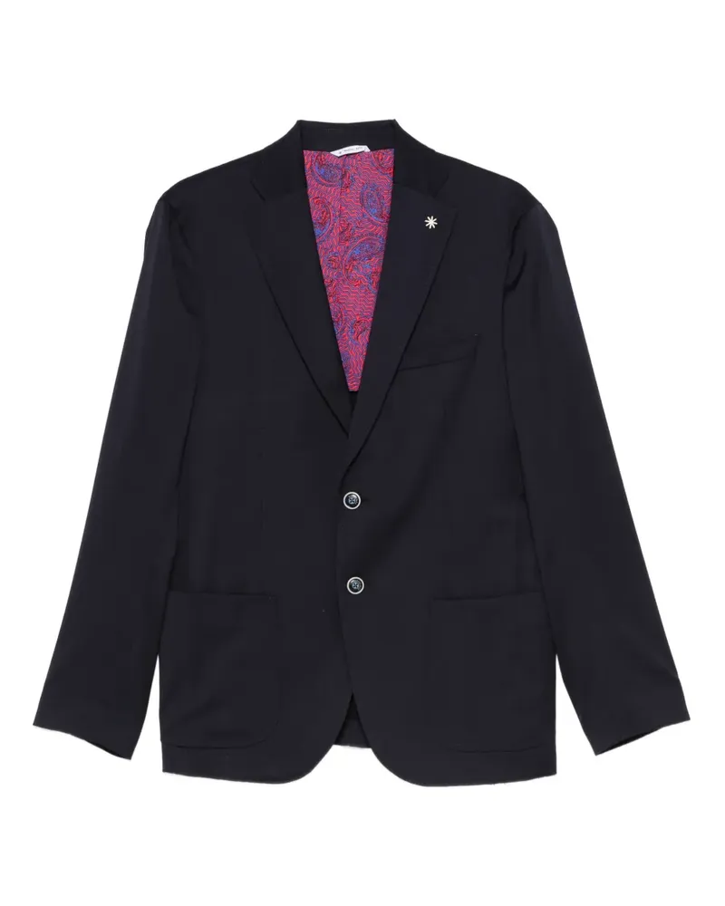 Manuel Ritz Sakko mit Paisley-Futter - Blau Blau