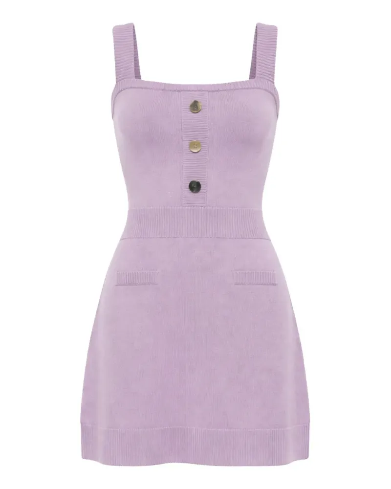 Viktor & Rolf bejewelled-button knit dress - Violett Violett