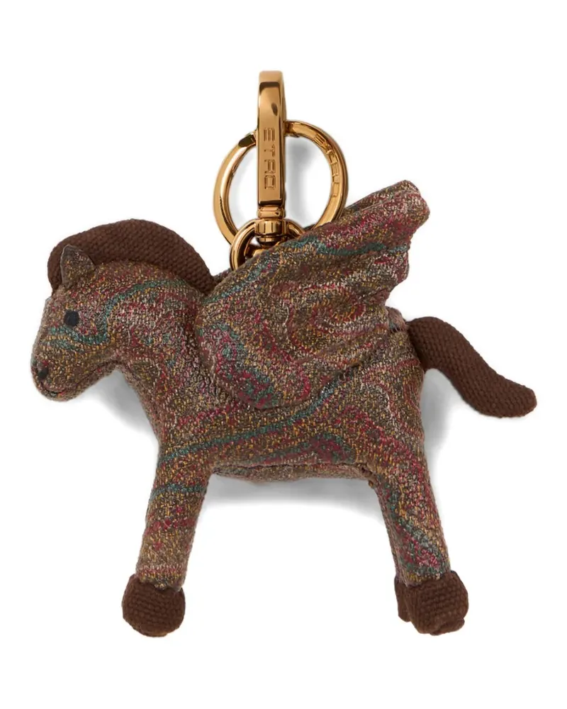 Etro Pegaso bag charm - Braun Braun