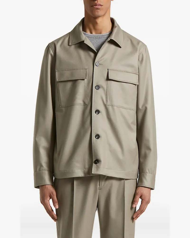 Peserico Geknöpfte Jacke mit Taschen - Nude Nude