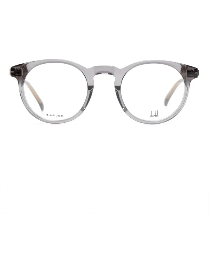 Dunhill Runde Brille im Metallic-Look - Grau Grau