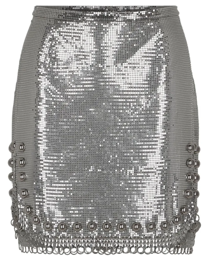Paco Rabanne Rock mit Nieten - Silber Silber