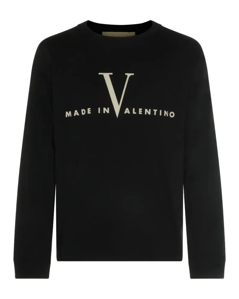 Valentino Garavani logo-print long-sleeve sweatshirt - Schwarz Schwarz