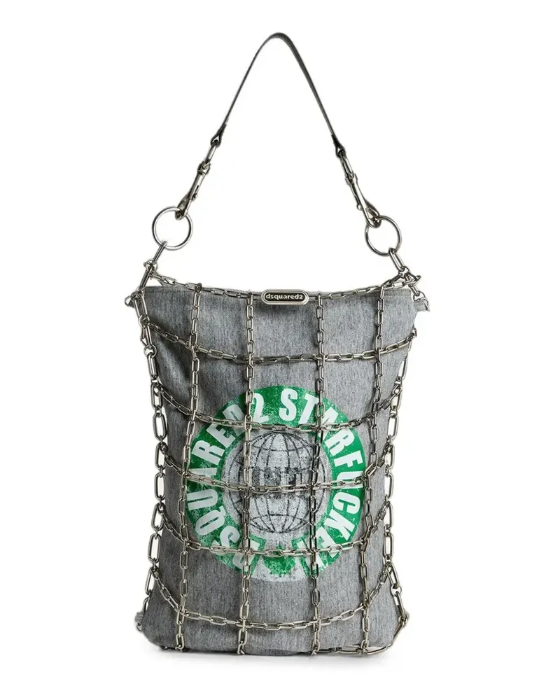 Dsquared2 chain-link jersey shoulder bag - Grau Grau