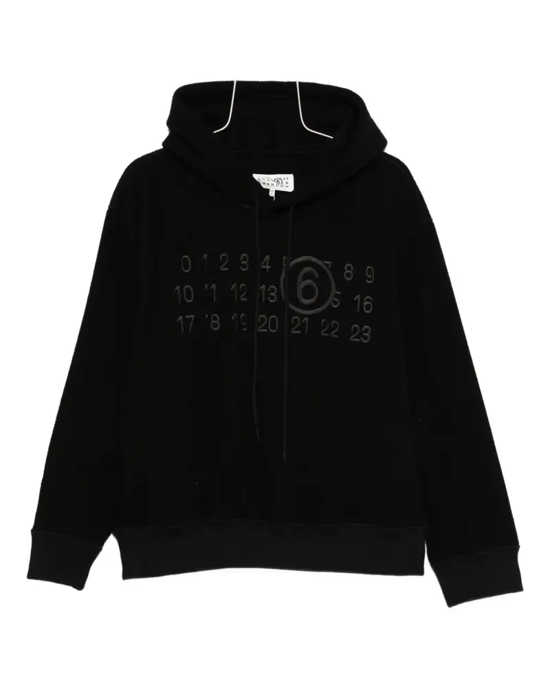 Maison Margiela Numeric Hoodie mit Logo - Schwarz Schwarz