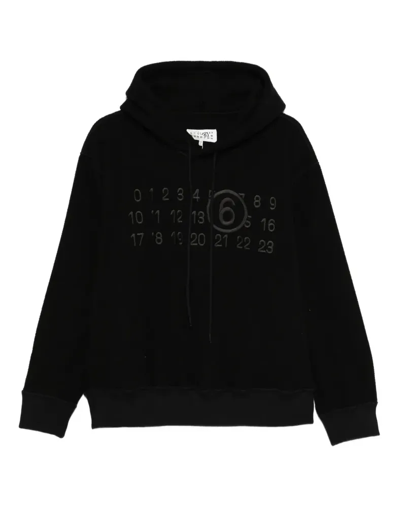 Maison Margiela Numeric Hoodie mit Logo - Schwarz Schwarz