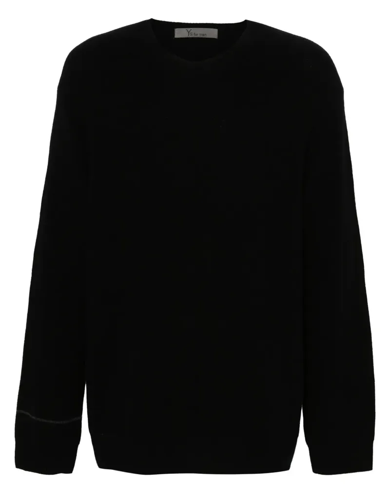Yohji Yamamoto Pullover mit Intarsien-Logo - Schwarz Schwarz