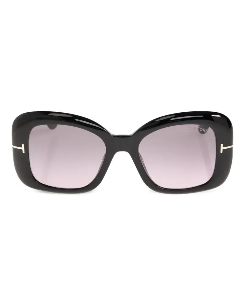Tom Ford T-logo square-frame sunglasses - Schwarz Schwarz