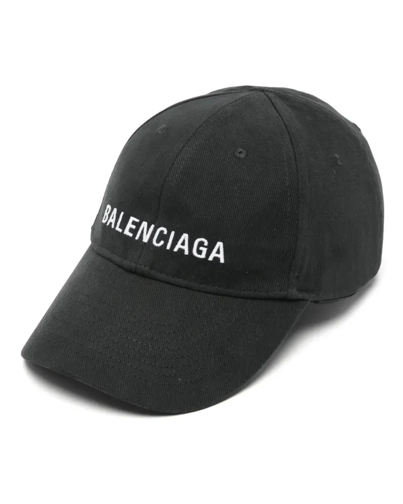 Balenciaga Baseballkappe mit Logo-Stickerei - Schwarz Schwarz