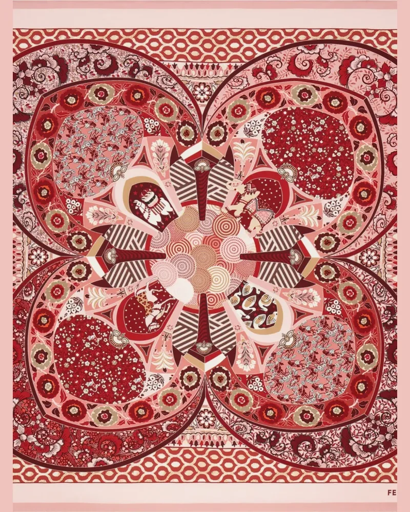 Ferragamo Monile Seidenschal mit Print - Rot Rot