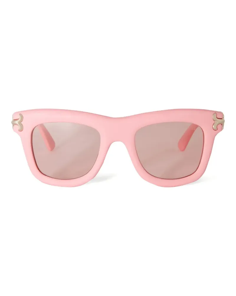 Emilio Pucci Eckige Sonnenbrille mit Logo - Rosa Rosa