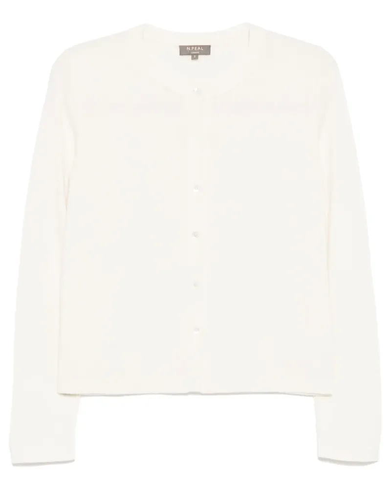 N.Peal Hallie Cardigan mit rundem Ausschnitt - Nude Nude