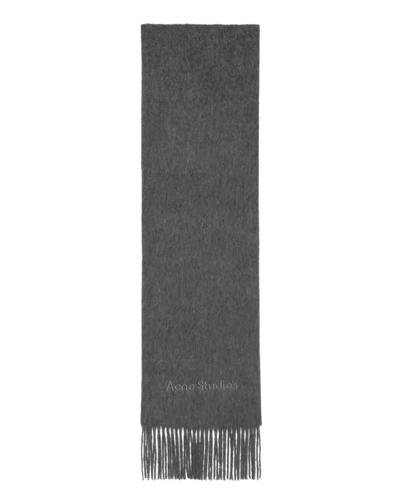 Acne Studios fringed scarf - Grau Grau
