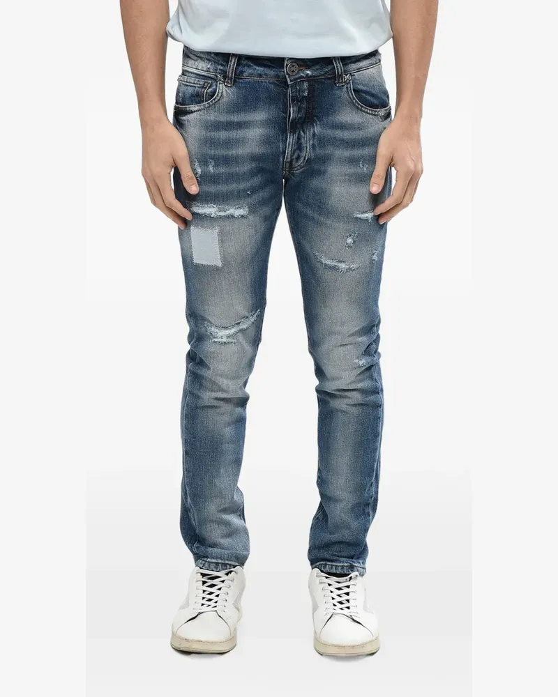 John Richmond distressed-effec jeans - Blau Blau