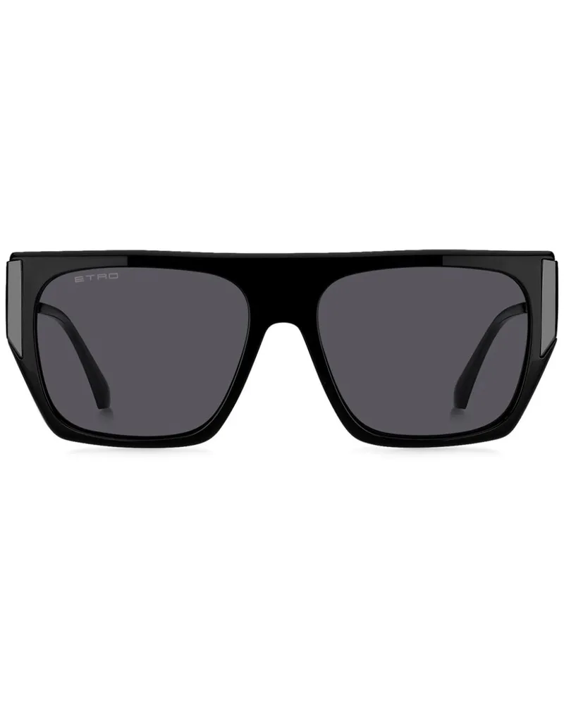 Etro Sonnenbrille mit eckigem Gestell - Schwarz Schwarz