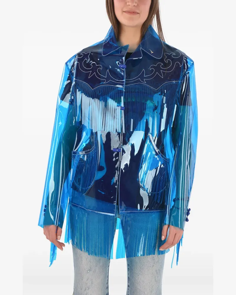 Maison Margiela Westernjacke mit Fransen - Blau Blau