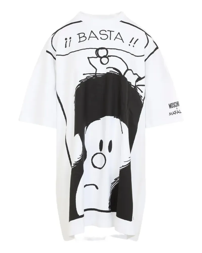 Moschino Mafalda-print T-shirt mini dress - Weiß Weiß