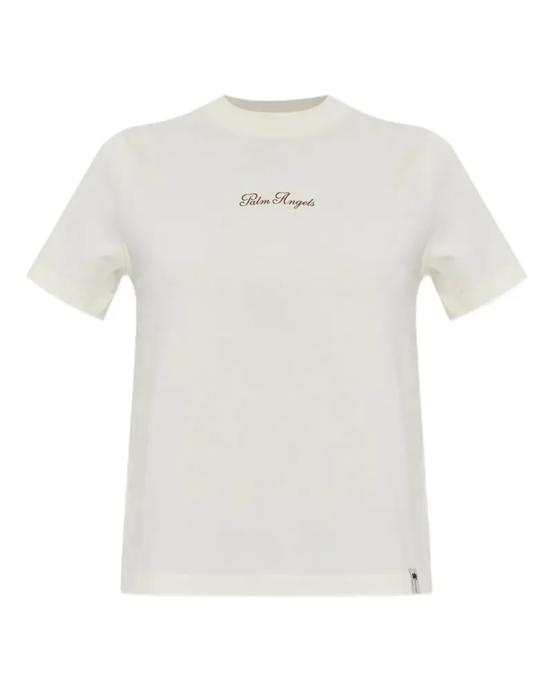Palm Angels T-Shirt mit Logo-Print - Nude Nude