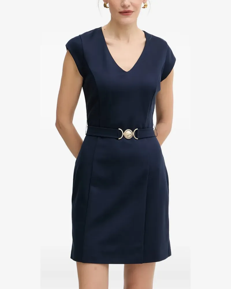 Guess V-neck belted mini dress - Blau Blau