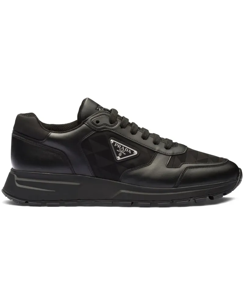 Prada Sneakers mit Rautenmuster - Schwarz Schwarz