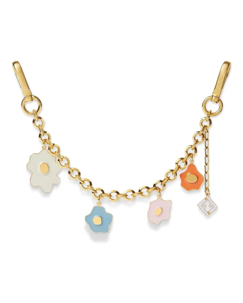 Fendi Sunny Side Flowers bag charm - Gold Gold