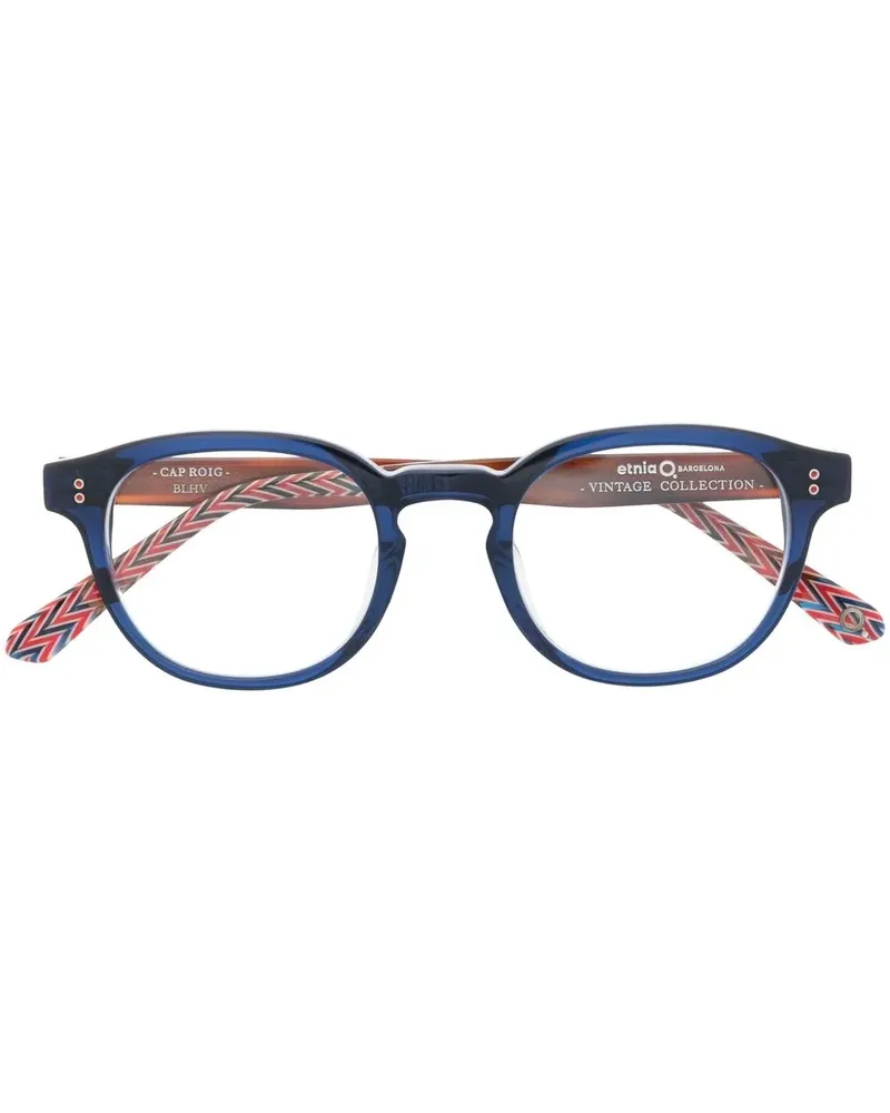 Etnia Barcelona Cap Roig Brille mit rundem Gestell - Blau Blau
