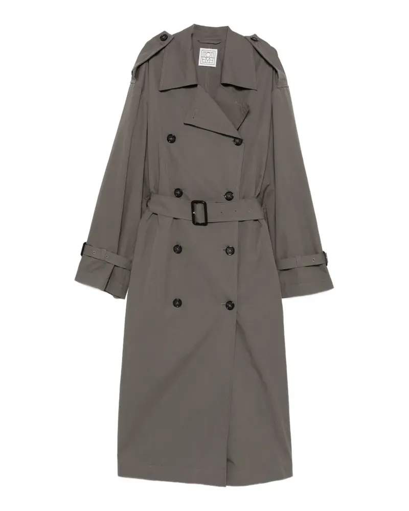 Totême Crisp double-breasted belted trench coat - Grau Grau