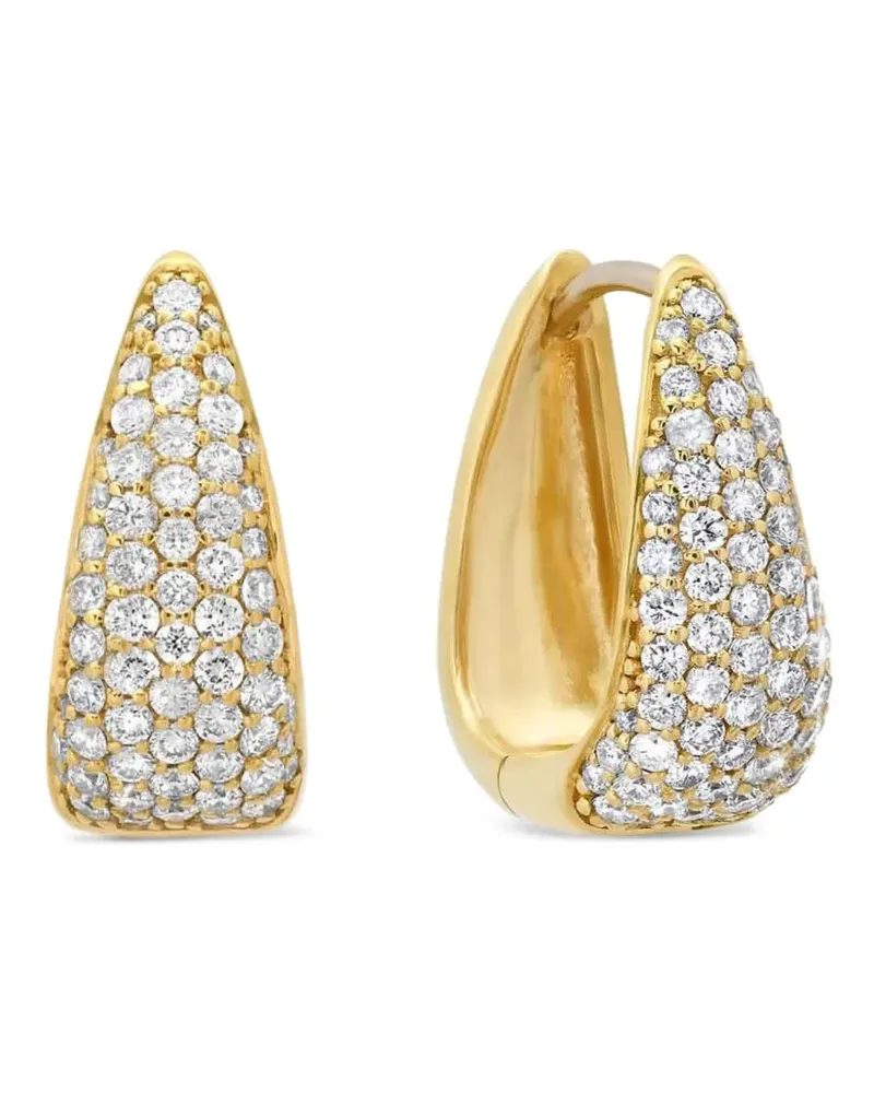 Jennifer Meyer mini teardrop diamond earrings - Gold Gold